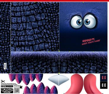 Kissenpanel ca. 1,20m Monsta Pillow by Thorsten Berger von Swafing